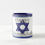 Happy Hanukkah Star van David Coffee/Tea Mok<br><div class="desc">Vul dit op met kleine snoepjes en geef het als een Hanukkacadeau... .</div>