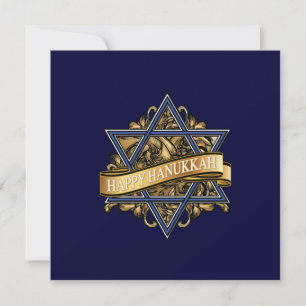 Happy Hanukkah Star van David Feestdagenkaart
