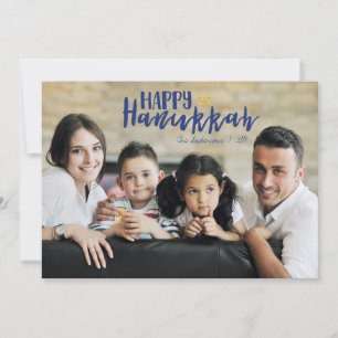 Happy Hanukkah Star van David Holiday Fotokaart Feestdagenkaart