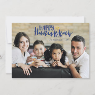 Happy Hanukkah Star van David Holiday Fotokaart Feestdagenkaart