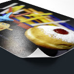 Happy Hanukkah Star van David menorah Dreidel Slip Foto Afdruk<br><div class="desc">Happy Hanukkah Star van David menorah Dreidel SlipperyJoe's vielebration Candles Jewish Hebrew Chanukah geeft decoraties van joodse religie artistiek</div>