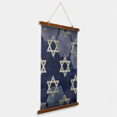 Happy Hanukkah Star van David menorah Dreidel Slip Hangend Wandkleed (Gebogen)