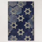 Happy Hanukkah Star van David menorah Dreidel Slip Legpuzzel (Verticaal)