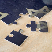 Happy Hanukkah Star van David menorah Dreidel Slip Legpuzzel (Zijkant)