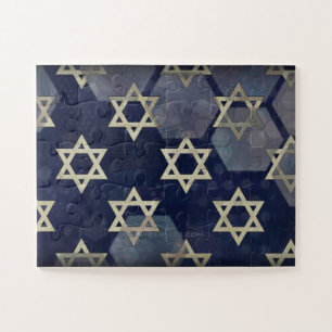 Happy Hanukkah Star van David menorah Dreidel Slip Legpuzzel