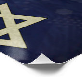 Happy Hanukkah Star van David menorah Dreidel Slip Perfect Poster (Hoek)