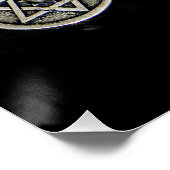 Happy Hanukkah Star van David menorah Dreidel Slip Perfect Poster (Hoek)