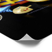 Happy Hanukkah Star van David menorah Dreidel Slip Poster (Hoek)