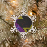 Happy Hanukkah Star van David menorah Dreidel Slip Tin Sneeuwvlok Ornament<br><div class="desc">Happy Hanukkah Star van David menorah Dreidel SlipperyJoe's artistieke viering Candles Jewish Hebrew Chanukah geeft decoraties van de judaïstische religie</div>