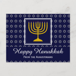 HAPPY HANUKKAH Star van David Menorah Persoonlijk Feestdagenkaart