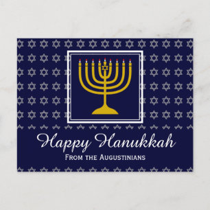 HAPPY HANUKKAH Star van David Menorah Persoonlijk Feestdagenkaart
