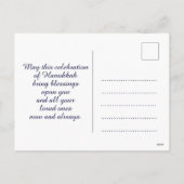 HAPPY HANUKKAH Star van David Menorah Persoonlijk Feestdagenkaart (Achterkant)