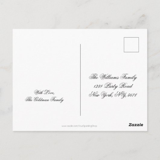 Happy Hanukkah Star van David Menorah Snowflakes Briefkaart (Achterkant)