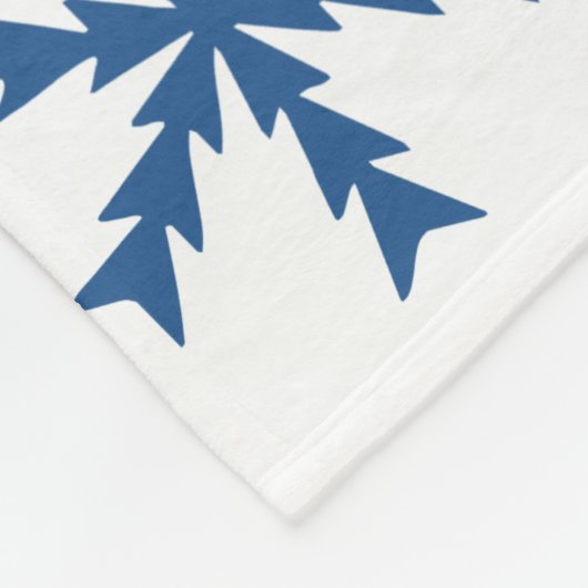 Happy Hanukkah Star van David Menorah Snowflakes Fleece Deken (Hoek)
