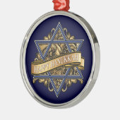Happy Hanukkah Star van David Metalen Ornament (Links)
