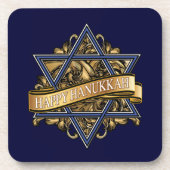 Happy Hanukkah Star van David Onderzetter (Voorkant)