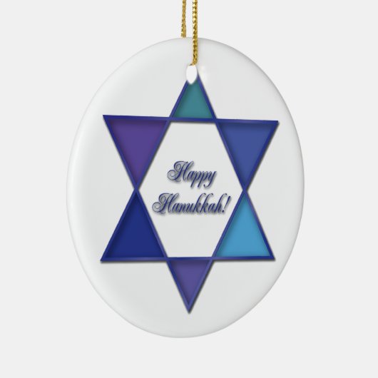Happy Hanukkah Star van David Ornament (Rechts)