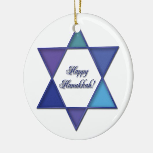 Happy Hanukkah Star van David Ornament (Links)