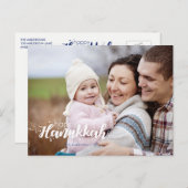 Happy Hanukkah Star van David Photo Briefkaarten (Voorkant / Achterkant)