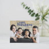 Happy Hanukkah Star van David Photo Briefkaarten (Staand voorkant)