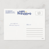 Happy Hanukkah Star van David Photo Briefkaarten (Achterkant)