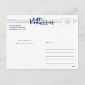 Happy Hanukkah Star van David Photo Briefkaarten (Achterkant)