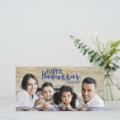 Happy Hanukkah Star van David Photo Card Feestdagenkaart (Staand voorkant)