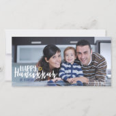 Happy Hanukkah Star van David Photo Card Feestdagenkaart (Voorkant)