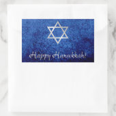 Happy Hanukkah Star van David Rechthoekige Sticker (Tas)