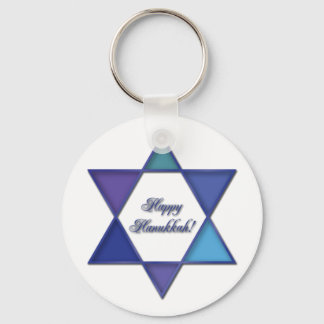 Happy Hanukkah Star van David Sleutelhanger