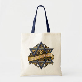 Happy Hanukkah Star van David Tote Bag
