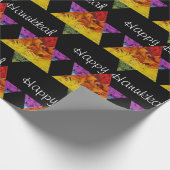 Happy Hanukkah Star van David Wrapping Paper Cadeaupapier (Hoek)
