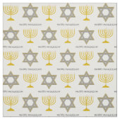 HAPPY HANUKKAH | Ster of David | Menorah Stof (Swatch)