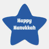 Happy Hanukkah Ster Sticker (Voorkant)
