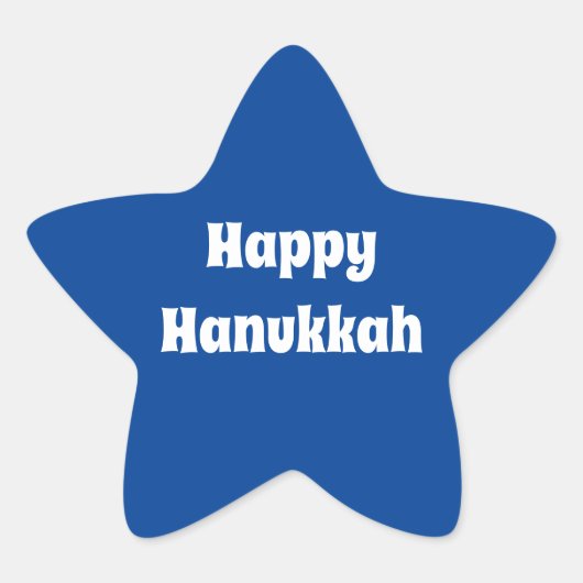 Happy Hanukkah Ster Sticker (Voorkant)