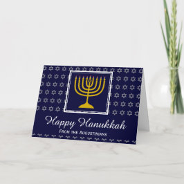 HAPPY HANUKKAH | Ster van David Feestdagen Kaart
