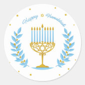 Happy Hanukkah Sticker (Voorkant)