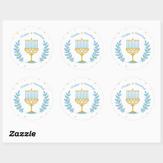 Happy Hanukkah Sticker (Vel)