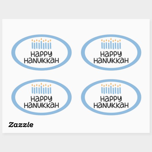 Happy Hanukkah Stickers (Vel)