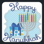 Happy Hanukkah Stickers<br><div class="desc">Hanoekapstickers zijn geweldig voor feestjes en geschenken!</div>