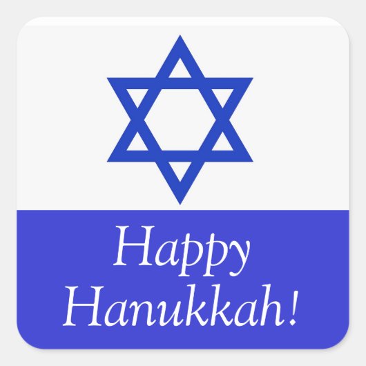 Happy Hanukkah-stickers Vierkante Sticker (Voorkant)