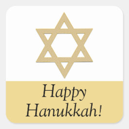 Happy Hanukkah-stickers Vierkante Sticker