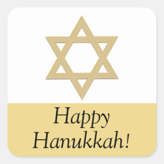 Happy Hanukkah-stickers Vierkante Sticker