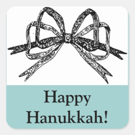 Happy Hanukkah-stickers Vierkante Sticker