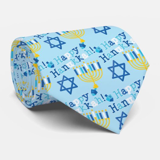 Happy Hanukkah Stropdas (Opgerold)