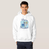 Happy Hanukkah sweatshirt met lelijke overhemd (Voorkant volledig)