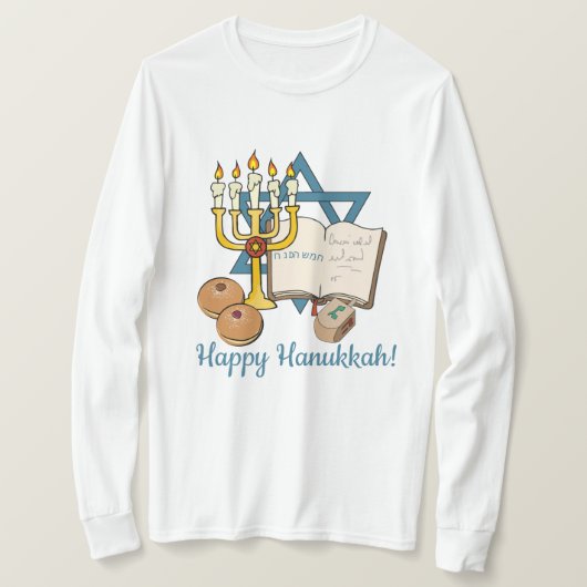 Happy Hanukkah T-shirt (Design voorkant)