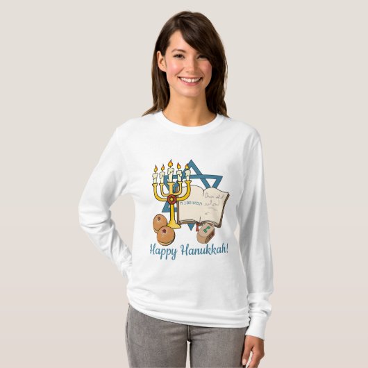 Happy Hanukkah T-shirt (Voorkant volledig)