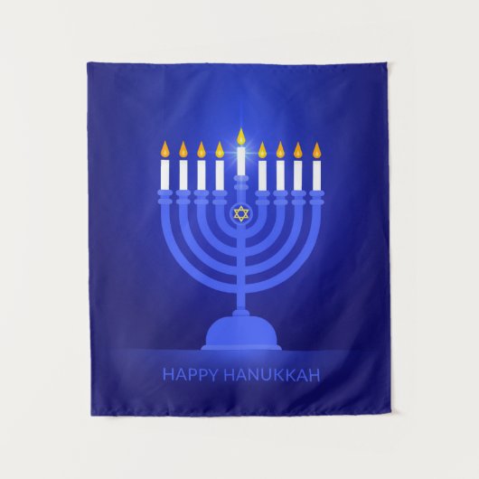 Happy Hanukkah Tapestry Wandkleed (Voorkant)