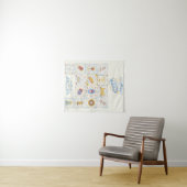 Happy Hanukkah Tapestry Wandkleed (In Situ (horizontaal))